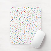 Rainbow Confetti Dots Wasserfarben Muster Mouse Pa Mousepad (Mit Mouse)