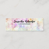 Rainbow Confetti Earring Holder Juwelier Display Mini Visitenkarte (Vorderseite)