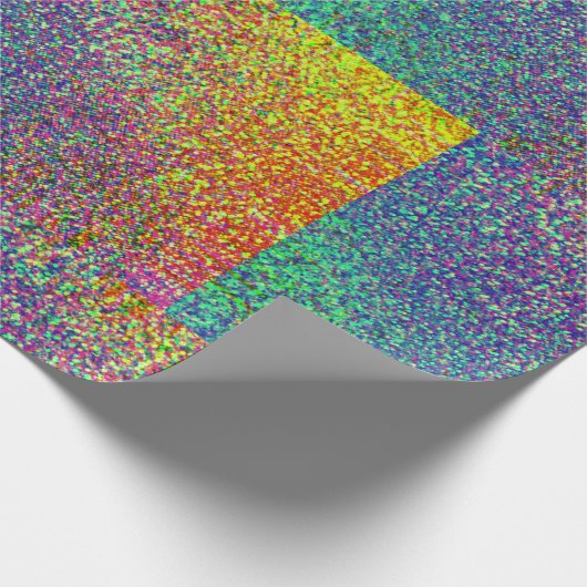 Rainbow Confetti Effect Wrapping Paper Geschenkpapier (Ecke)