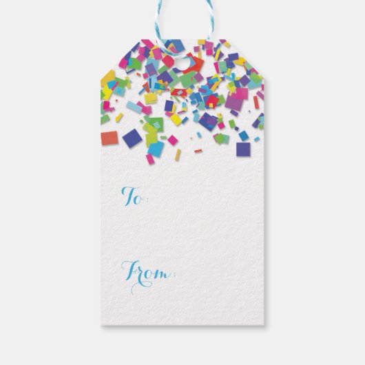 Rainbow Confetti | Geschenkmarke Geschenkanhänger (Rückseite)