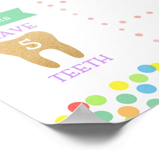 Rainbow Confetti Girl Poster (Ecke)
