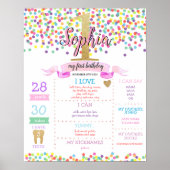 Rainbow Confetti Girl Poster (Vorne)