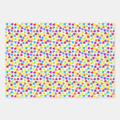 Rainbow Confetti Herzname Geschenkpapier Set (Vorderseite 2)