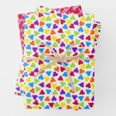 Rainbow Confetti Herzname Geschenkpapier Set (Beispiel)