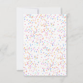 Rainbow Confetti Minimalistisch Wedding RSVP Karte (Rückseite)