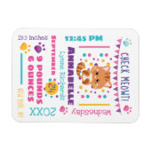 Rainbow Confetti Niedlich Kitty Cat Baby Birth Sta Magnet (Horizontal)