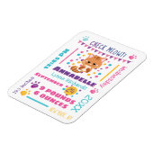 Rainbow Confetti Niedlich Kitty Cat Baby Birth Sta Magnet (Linke Seite)