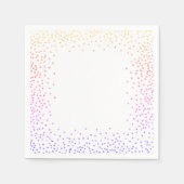 Rainbow Confetti Paper Napkins Serviette (Vorderseite)