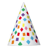 Rainbow Confetti Party Hat Partyhütchen (Vorderseite)