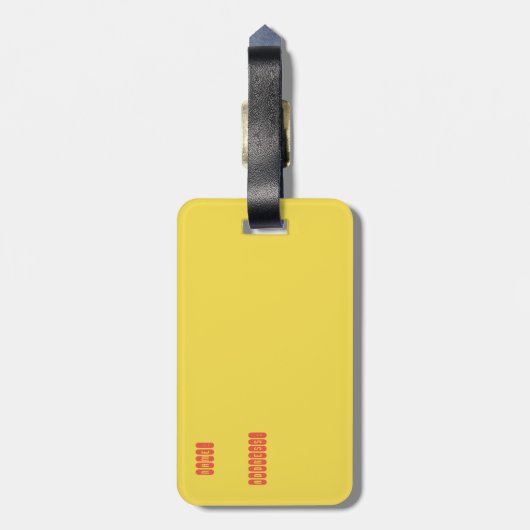 Rainbow Confetti polka dockt Gepäckanhänger (Rückseite vertikal)