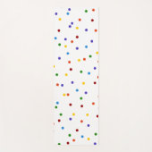Rainbow Confetti Polka Dot Doppelseitig Yogamatte (Vorderseite)