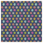 Rainbow Confetti Polka Dot Party on Navy Stoff (Nahaufnahme)