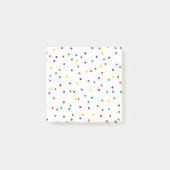 Rainbow Confetti Polka Dot Post-it Klebezettel (Vorderseite)