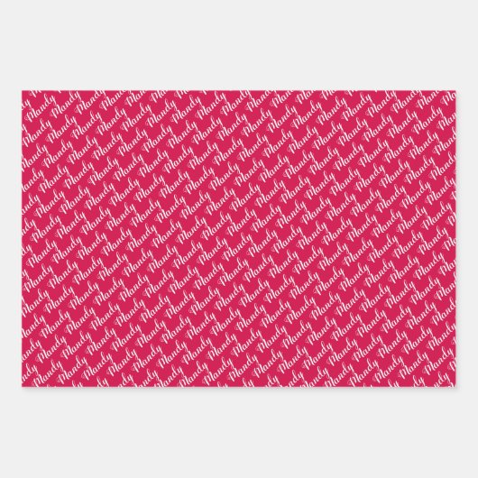 Rainbow Confetti Polka Dots Name Birthday Geschenkpapier Set (Vorderseite 3)