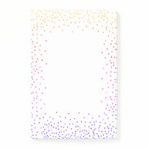 Rainbow Confetti Post it Notes