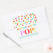 Rainbow Confetti Sie ist bereit zum Pop Individuel Quadratischer Aufkleber (Umschlag)