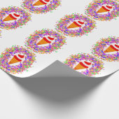 Rainbow Confetti Swirl Ice Cream Geschenkpapier (Ecke)