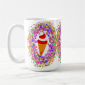 Rainbow Confetti Swirl Ice Cream Kaffeetasse (Links)