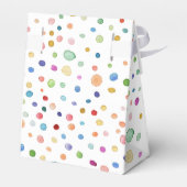 Rainbow Confetti Watercolor Dots Gefälligkeitsbox Geschenkschachtel (Rückseite)