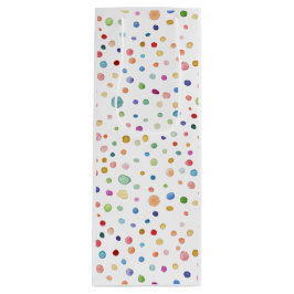 Rainbow Confetti Watercolor Dots Geschenktasche Geschenktüte Für Weinflaschen