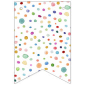 Rainbow Confetti Watercolor Dots Jagdflagge Wimpelkette (Erste Fahne)