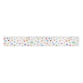 Rainbow Confetti Watercolor Dots Ribbon Ripsband (Vorderseite)