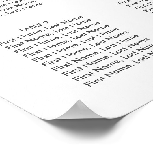 Rainbow Confetti Wedding Plan Poster (Ecke)