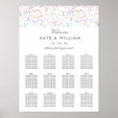Rainbow Confetti Wedding Plan Poster (Vorne)