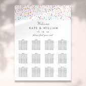 Rainbow Confetti Wedding Plan Poster