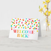 Rainbow Confetti Welcome Back Card Karte (Gelbe Blume)