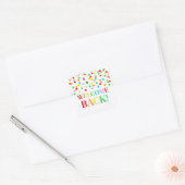 Rainbow Confetti Welcome Back Sticker (Umschlag)