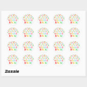 Rainbow Confetti Welcome Back Sticker (Blatt)