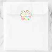Rainbow Confetti Welcome Back Sticker (Tasche)