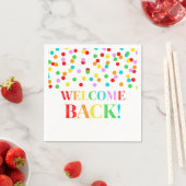 Rainbow Confetti Willkommen zurück Napkins Serviette (Beispiel)