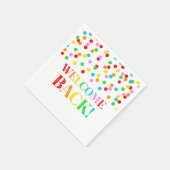 Rainbow Confetti Willkommen zurück Napkins Serviette (Ecke)
