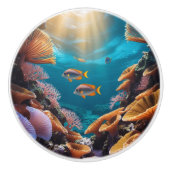 Rainbow Coral Reef Fish and Sea Fans Keramikknauf (Vorderseite)