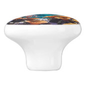 Rainbow Coral Reef Fish and Sea Fans Keramikknauf (Seitenansicht)