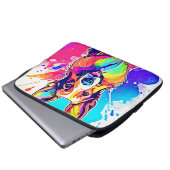 Rainbow Corgi: Pop Art Puppy Joy Laptopschutzhülle (Vorne Knopf)
