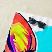 Rainbow Corgi: Pop Art Puppy Joy Strandtuch (Beispiel)