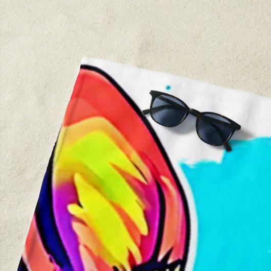 Rainbow Corgi: Pop Art Puppy Joy Strandtuch (Beispiel)