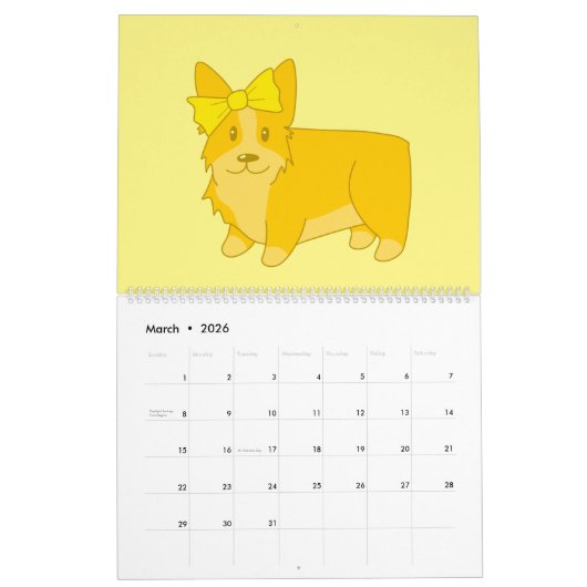 Rainbow Corgis! Kalender (Mär 2026)