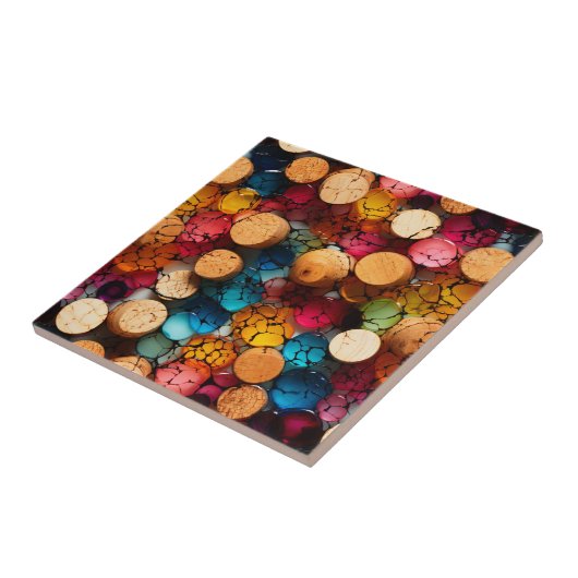 Rainbow Cork Tile Fliese (Seite)