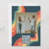 Rainbow Corner mit QR Foto Wedding Einladung (Rückseite)