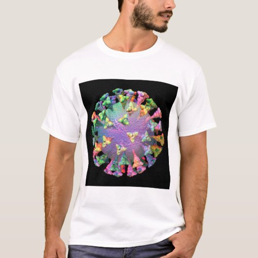 Rainbow Coronavirus COVID-Virus T-Shirt (Vorderseite)