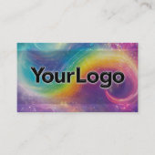 Rainbow Cosmic Galaxy Artisan Company Logo Visitenkarte (Vorderseite)