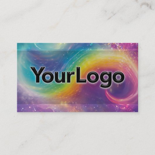 Rainbow Cosmic Galaxy Artisan Company Logo Visitenkarte (Vorderseite)