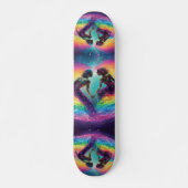 Rainbow Cosmic Lovers Galaxy Feminine Energy Sk8r Skateboard (Vorne)