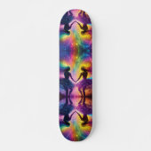 Rainbow Cosmic Lovers Galaxy Feminine Energy Sk8r Skateboard (Vorne)