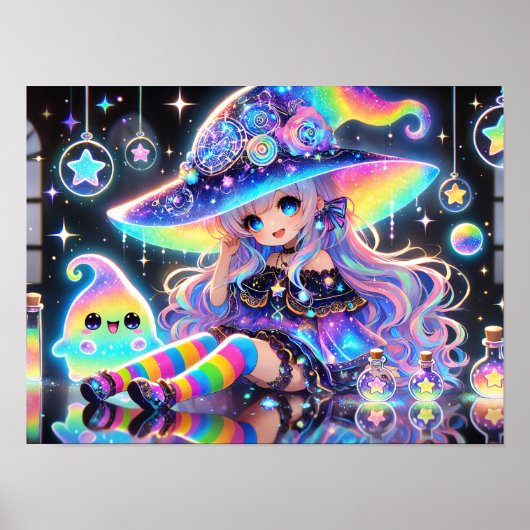 Rainbow Cosmic Witze Whimsical Fantasy Poster (Vorne)