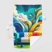 Rainbow Couch Golfhandtuch (Insitu)